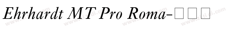 Ehrhardt MT Pro Roma字体转换